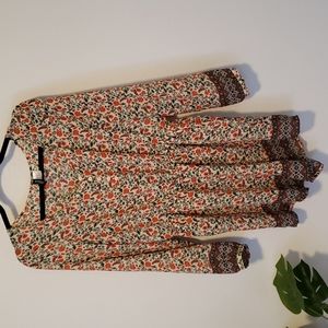H&M Divided Orange Floral Romper